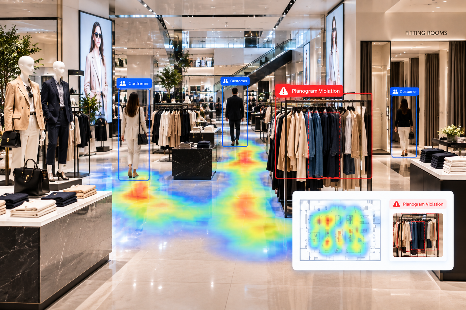 Department store visual merchandising compliance